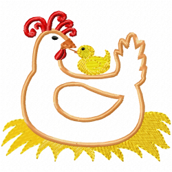 Chickens And Roosters Embroidery Design 6 Chickens And Roosters Embroidery Design 6